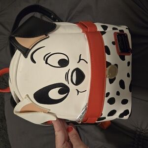 Dalmatian Themed Backpack with Red Accents